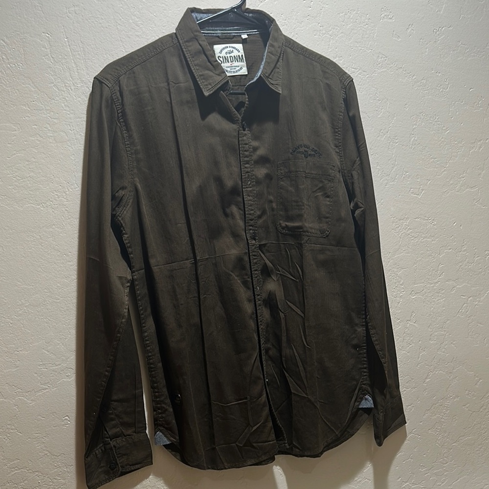 Brown Button-Up Shirt